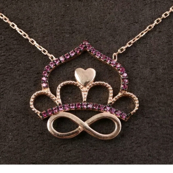 Kharma by Avelon Jewelry - Infinite love lotus ruby necklace 16"